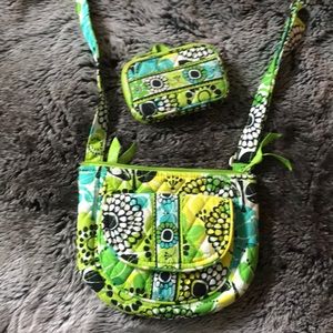 Vera Bradley crossbody bag and wristlet